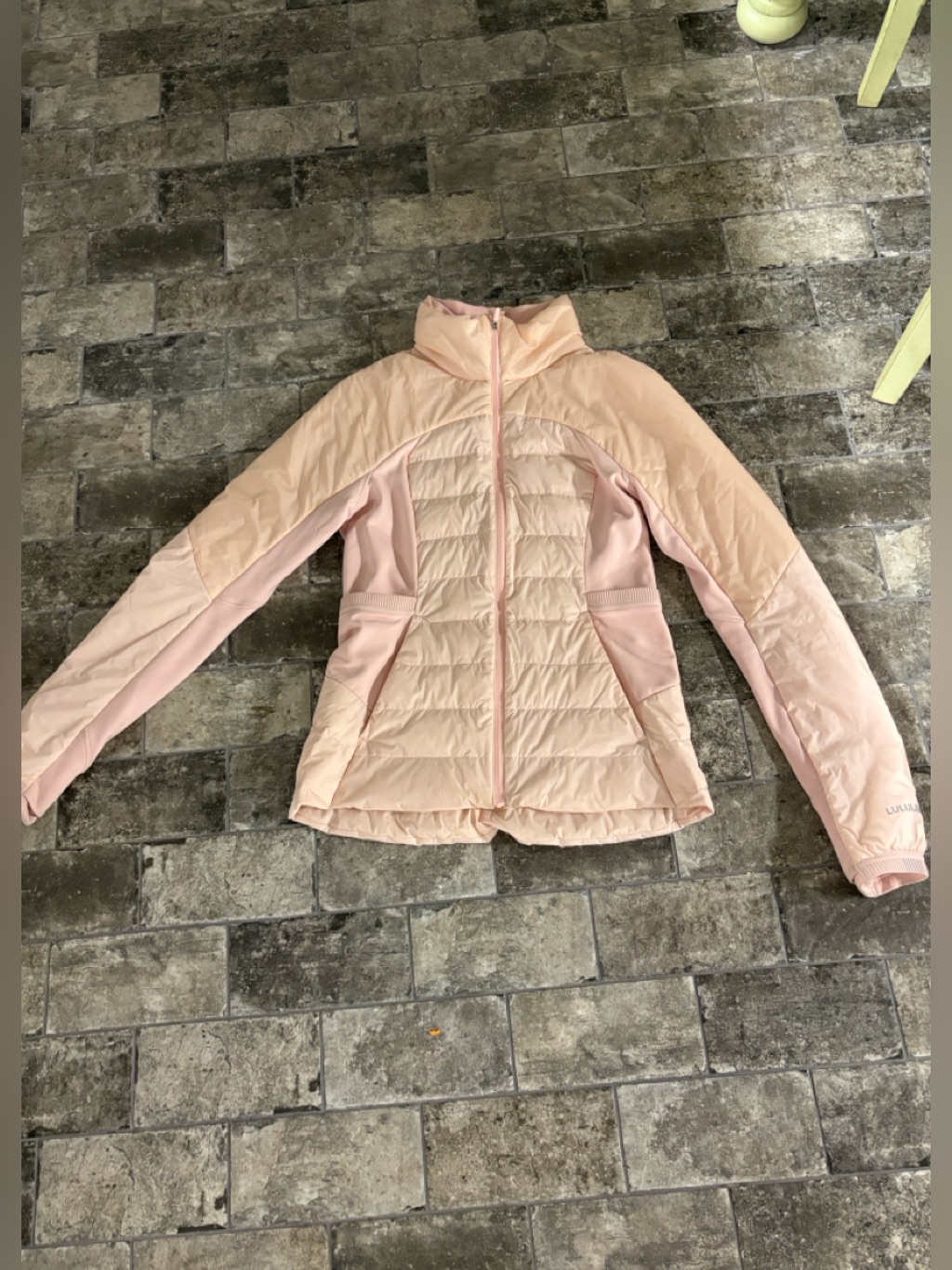 Lululemon Down For It All Jacket Sz 8 Light Pink Color. Retail $248.